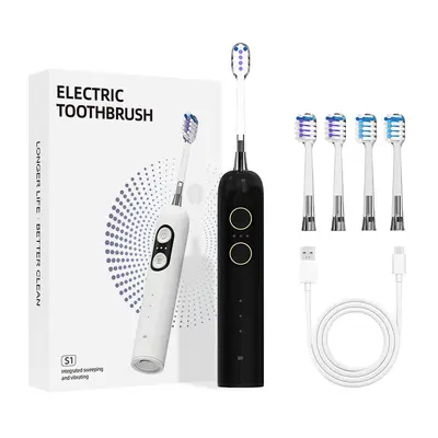 Cross-border supply S1 sonic electric toothbrush, fully automatic 3-mode cleaning, waterproof soft bristles S1 sonic electric toothbrush - 7