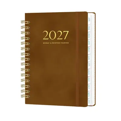 Grenzüberschreitender Terminkalender 2027 Planer Ringbuch Notizbuch A5 Notizbuch mit Bindeband anpassbares LOGO Jahreskalender