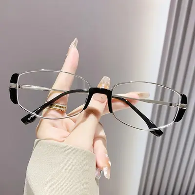 Brown Cat-Eye Sunglasses for Women, Narrow Frame, Mirrored Lenses - 11