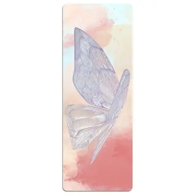 Printed Suede-Look Rubber Yoga Mat 1.5/5mm, Foldable - 6