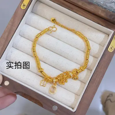 Goldfarbenes geflochtenes Seilarmband im chinesischen Stil - 8