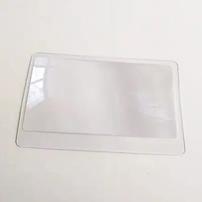 Handheld Ultra-Thin PVC Card Magnifier, 3x Fresnel Lens for Reading
