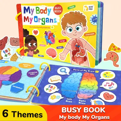 Quiet Book Busy Book, Multi-Theme Children's Activity Book - 9