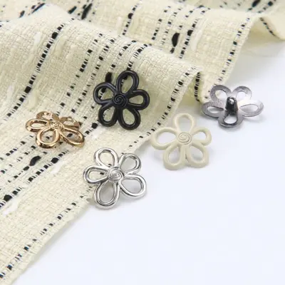 Irregular Small Floral Hollow Metal Buttons for Coats