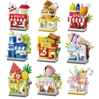 Micro Building Block Street Scene Cart Set, Children's Educational Toy - 6