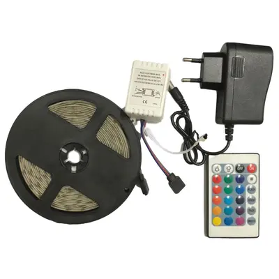 Street stall night market light LED light strip 12V 2835 RGB set adhesive waterproof colored light strip blister set