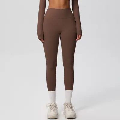Women's 8-Piece Yoga Set, Double-Sided Brushed, Solid Color, Tight Fit - 7
