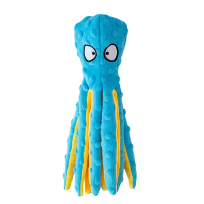 Plush Octopus Squeaky Dog Toy, Chew-Resistant - 13