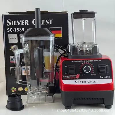 4L Standmixer, 8-in-1, Edelstahl, Eiszerkleiner - 8