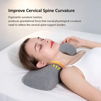 Cross-Border Unisex Cervical Spine Pillow Slow Rebound Memory Foam Neck Support Pillow Spine Correction Supine Sleep Aid Single Pillow