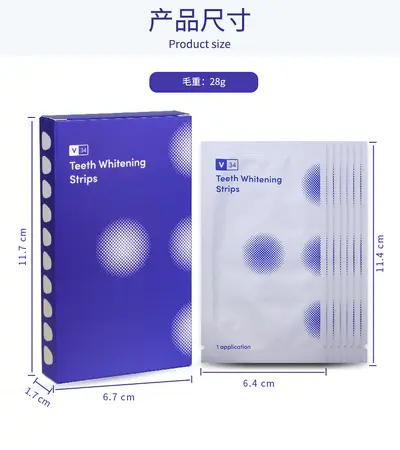 V34 Violette Zahnaufhellungsstreifen - 10