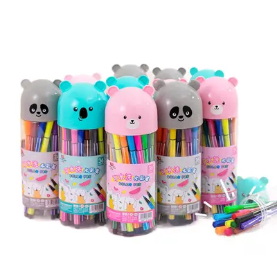 Kreative Teddybär Aquarellstifte, abwaschbar, Malstiftset 12/18/24/36 Farben Großhandel Aquarellstifte