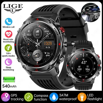 HT37 Smartwatch with Bluetooth Calling, GPS and Waterproof Design
