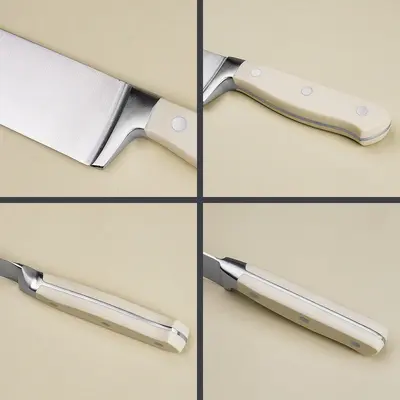 Stainless steel knife set with ABS handle chef and steak knives
