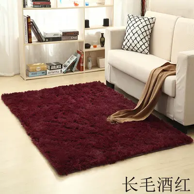 Washable Long Pile Silk-Look Carpet for Living Room, Custom Sizes Available - 8
