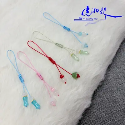10B-5/6 Handmade Woven Rope Bag Decoration with Acrylic Pendant