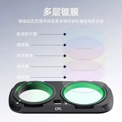 UV Protection Lens Filter for DJI Osmo Pocket 4 / 4P, Anti-Fog - 5