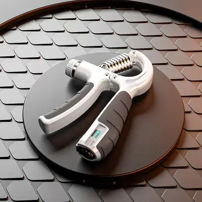 Grip Güç Ölçer 200KG Güçlendirilmiş Ayarlanabilir Sayaçlı Parmak Antrenörü Stres Giderici Spor Fitness El Kuvveti Egzersizi - 12