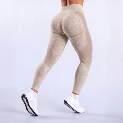 Seamless Women's Yoga Leggings, Sand-Washed, Quick-Dry, Butt-Lifting - 5