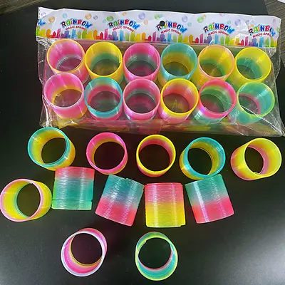 Rainbow Colorful Ring Children's Educational Toy Bagged Set - 2