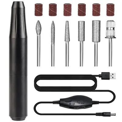 Mini Electric Nail Drill Polisher Nail File Remove Dead Skin Handheld Nail Grinding Pen Variable Speed Nail Removal Grinding Machine - 9