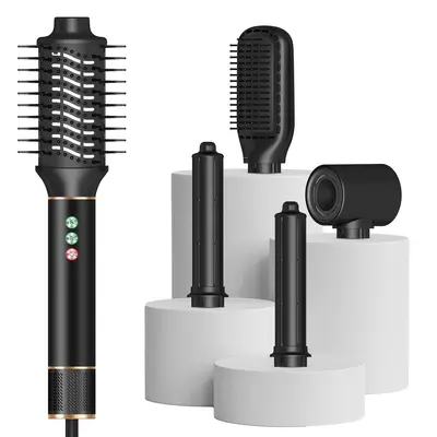 5-in-1 Brushless Negative Ion Hot Air Styler Hair Dryer Brush Curling Iron - 3