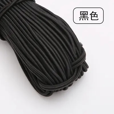 Renkli Lateks Elastik Kordon, Yuvarlak, Çeşitli Kalınlıklarda, Kapüşon İpi - 8