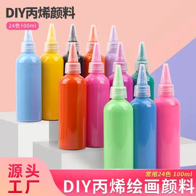 Acrylfarbe für Kinder 100ml handgemalte Farb-Set DIY Gips Baby Texturmalerei Aquarellset Großhandel