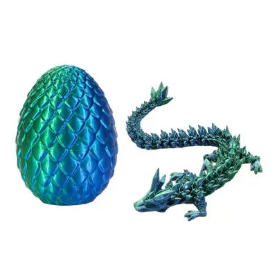 3D Printed Dragon Egg and Shenlong Set, Gemstone Dragon Figurine - 7