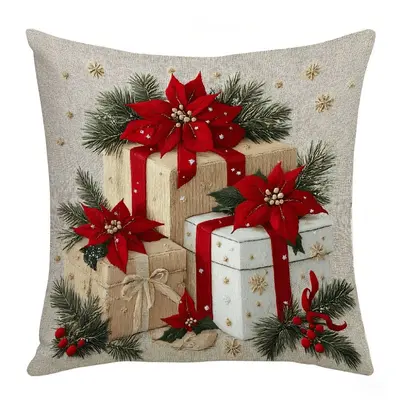 Amazon Weihnachts-Kissenbezug Kissen Sofa Dekoration Weihnachtsmann Schneemann Rentier Druckmuster Kissenbezug - 10