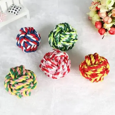 Dog Teething Rope Toy Set, Bite-Resistant Braided Knot with Frisbee - 10
