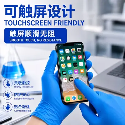 Disposable Nitrile Examination Gloves, Thickened and Waterproof