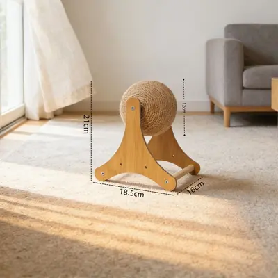 Vertical Ferris Wheel Cat Scratching Ball with Sisal Board - 7