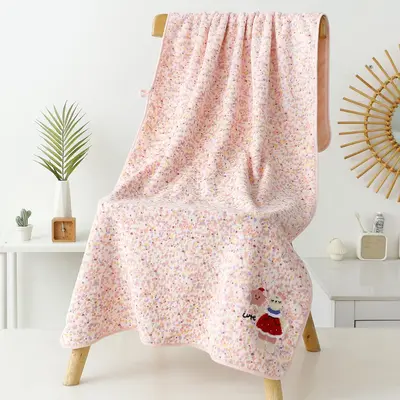Kalın banyo havlusu 70×140 cm sevimli desen - 6