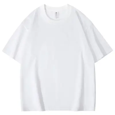 Round neck, solid color, unisex top, short sleeve pure cotton t-shirt, loose fit, plus size women's summer wear.