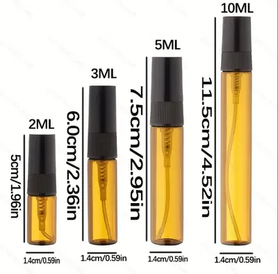 2ml 3ml 5ml 10ml Doldurulabilir Parfüm Numune Şişesi Cam Sprey Şişe Deneme Paketi - 10