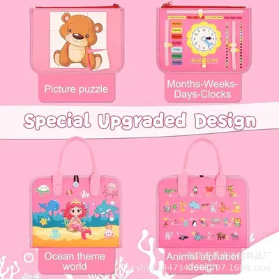 CPC CE Certified Felt Busy Board, Early Education Dressing Learning Toy for Children