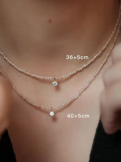 Kolye, Sanswood, gümüş, zirkon ve moissanite - 8