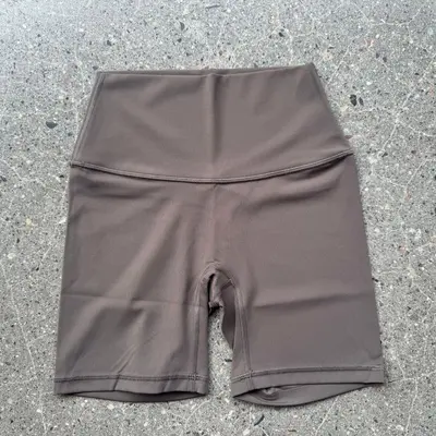 Damen-Yoga-Caprishorts, hoher Bund, bauchformend - 6