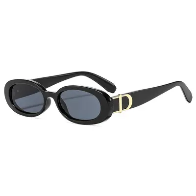Retro Oval Small Narrow-Frame Women's Sunglasses, Summer UV Protection - 7