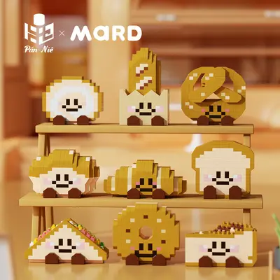 LEGO-Compatible Bread Head Roll Printed Building Blocks Educational Toy