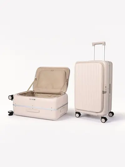 20-Inch Side-Opening Suitcase, Large Capacity, 28-Inch Deep Compartment, Spinner Wheels