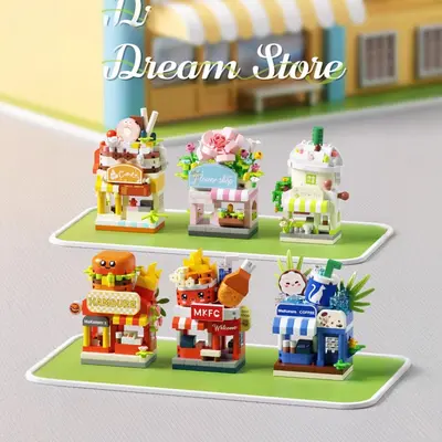 Micro Building Block Street Scene Set, Lemengxiang Compatible - 13