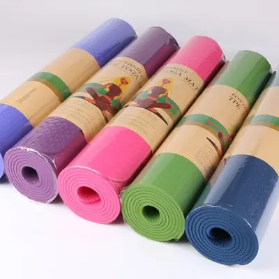 Yoga matı TPE, 183x80x0.8cm, kalın, tek renkli, başlangıç
