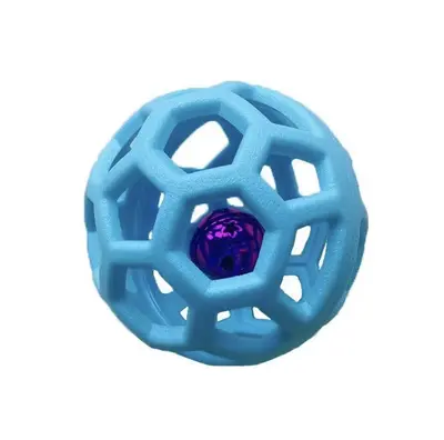TPR Dog Toy Hollow Ball with Bell, Teeth Cleaning and Training - 6