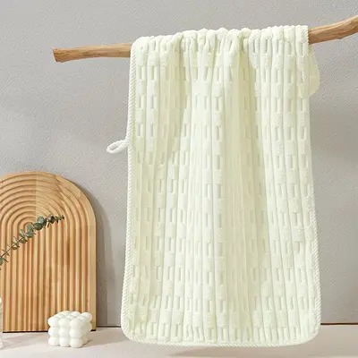 Bambus-Frottee Handtuch Set, Korallenvlies Waschlappen und Badetuch - 9