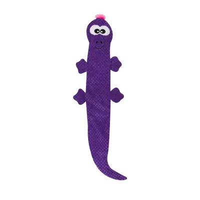 Two-Tone Lizard Pattern Faux Leather Dog Dental Chew Toy with Squeaker - 8
