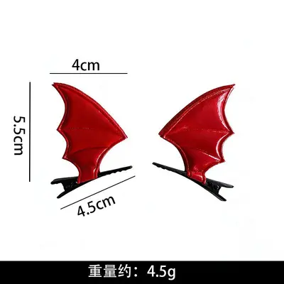 Halloween-Haarreif-Set mit Fledermaus-Klammern und Teufelshörnern