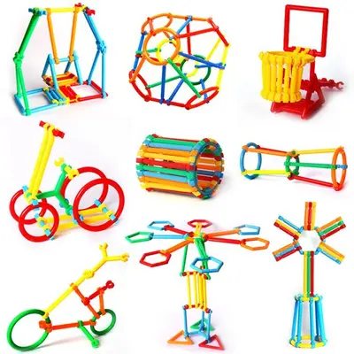 Children's Educational Plastic Building Blocks, Early Learning Assembly Toy - 5