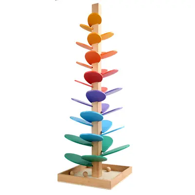 Grenzüberschreitende Holzdekorationen Regenbogen-Musikbaum Kinder Lernspielzeug Baby Wegmontage Bausteine Frühförderung kleine Geschenke - 6